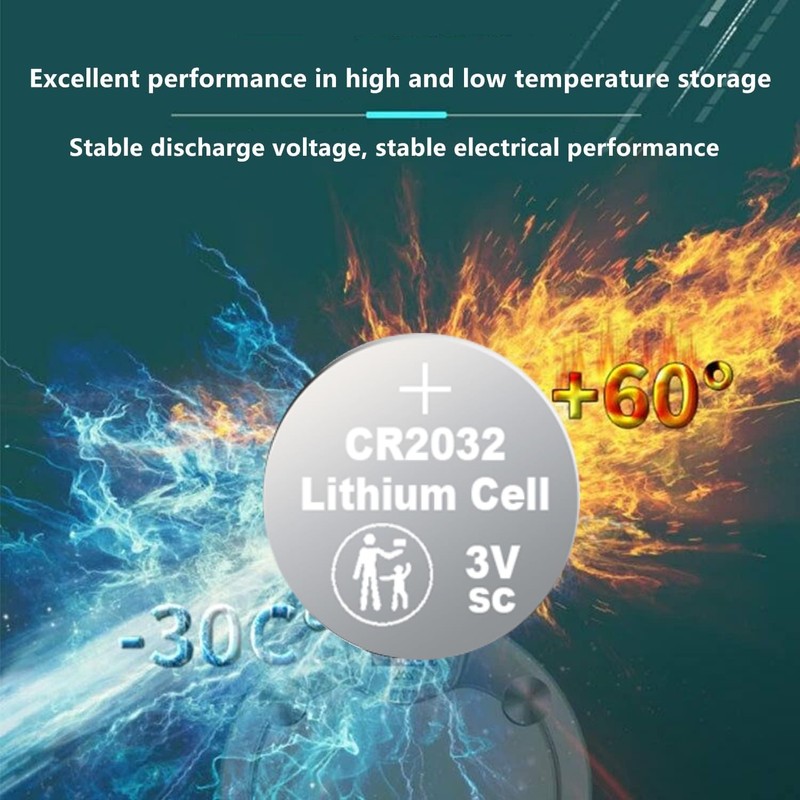 Nightkonic 100 pcs Pack - CR2032 Battery 3 Volt Lithium