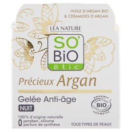 SO'BiO étic Precious Argan Cosmebio Anti-Aging Night Gel, 40ml