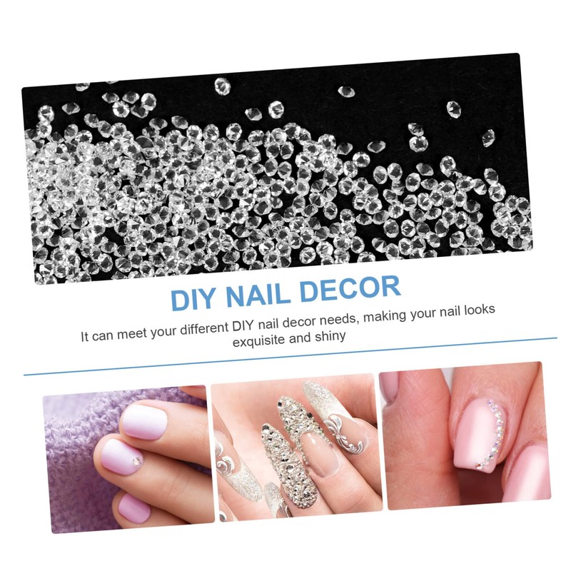 BIUDECO Nail Art Decor Set 5 Pack Rhinestone Point Nail