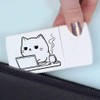 'Exhausted Cat Working with Coffee' Pill Box with Tablet Splitter