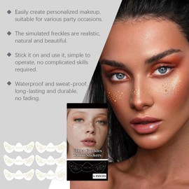 Face Freckles Glitter,Cosmetic Stickers - Waterproof Face Freckles Stickers for Performance, Daily, Festival, Gathering, Costume