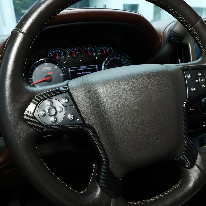 JeCar Steering Wheel Trim Cover ABS Interior Decoration Accessories Compatible
