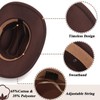 AQOKKA Western Cowboy Hats for Women Classic Felt Wide Brim