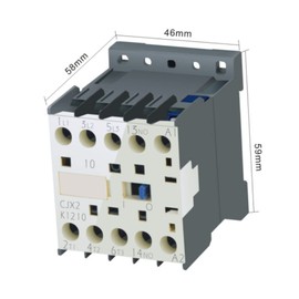 AC Contact 3 Pole 4 N/O Thickened Silver Contacts 220 V 12 A Industrial Electrical Contactor for Power Distribution