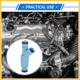 REPAIROCK Fuel Injector Compatible for Dodge for Ram 1500 02-07 4.7L for Dodge Dakota 01-07 4.7L, Flow Matched Plastic Blue Fuel Injection Nozzle Auto Replacement Parts
