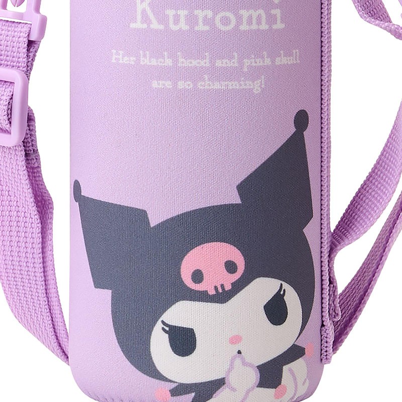 Sanrio (SANRIO) Cover-Attached Stainless Steel Bottle, Kuromi, Children, Dedicated Cold