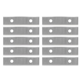 Square 50 mm Carbide Inserts, 10 Pieces Cutting Blades for Reversible Plates Flush Cutter, Paint Scraper 2 Edges 50 x 12 x 1.5 mm, for Surface Groove, Spiral Planer Cutting Heads, Hand Scraper