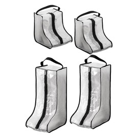 Kopinma Portable Shoe Bag, Dustproof Shoe Bag, Shoe Bag, Organiser Bag for 2 High + 2 Short, Boot Bag, Waterproof Protective Bag, Shoe Bag Gadgets, Black, black