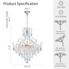 WUZUPS Crystal Chandelier 10-Light Pendant Ceiling Light Modern Lighting Fixture