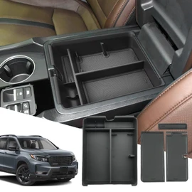 SXCY for 2024 2025 Honda Ridgeline/2026 Passport Center Console Organizer for Honda Ridgeline 2024 2025 Accessories Console Tray for 2024 2025 2026 Passport Accessories Console Organizer (black)