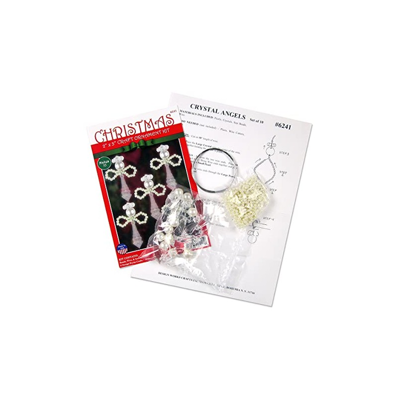 Crystal Angels Beaded Ornaments Kit - Set/10