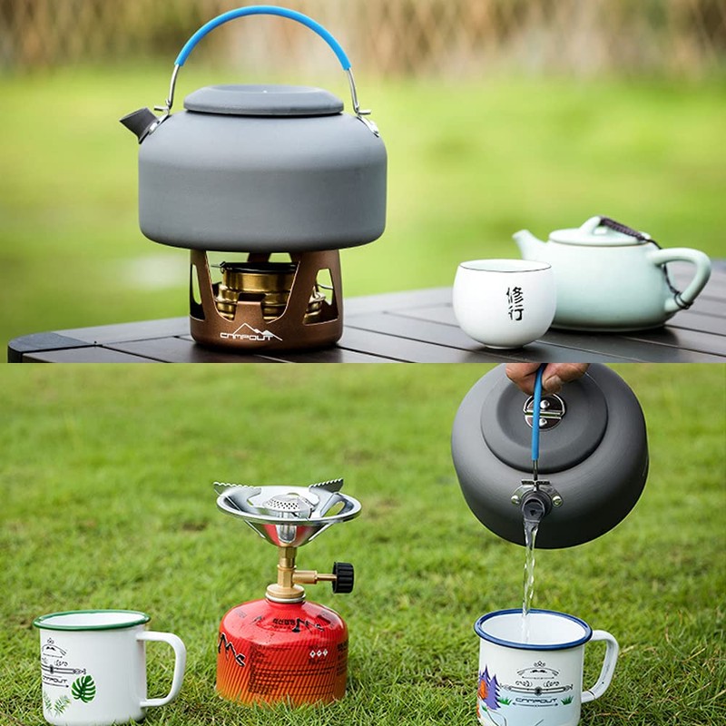 Lixa-da Camping Kettle, 0.8 L/1.4 L Kettle, Teapot, Coffee Pot,