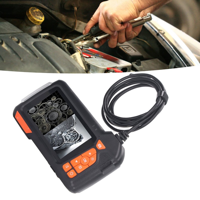 4.5in Industrial Endoscope Digital Display Waterproof Photo Record 1080P 8mm