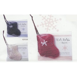 Crochet Tea Bag Cards, Red