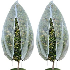Fruit Tree Netting Cover 5.91x5.91 Ft Garden Netting Pest Barrier with Zipper Drawstring Bird Net Mesh Netting Protection for Vegetables Fruits Tomato Protective Covers Bugs Insects Pest Bag 2 Pack