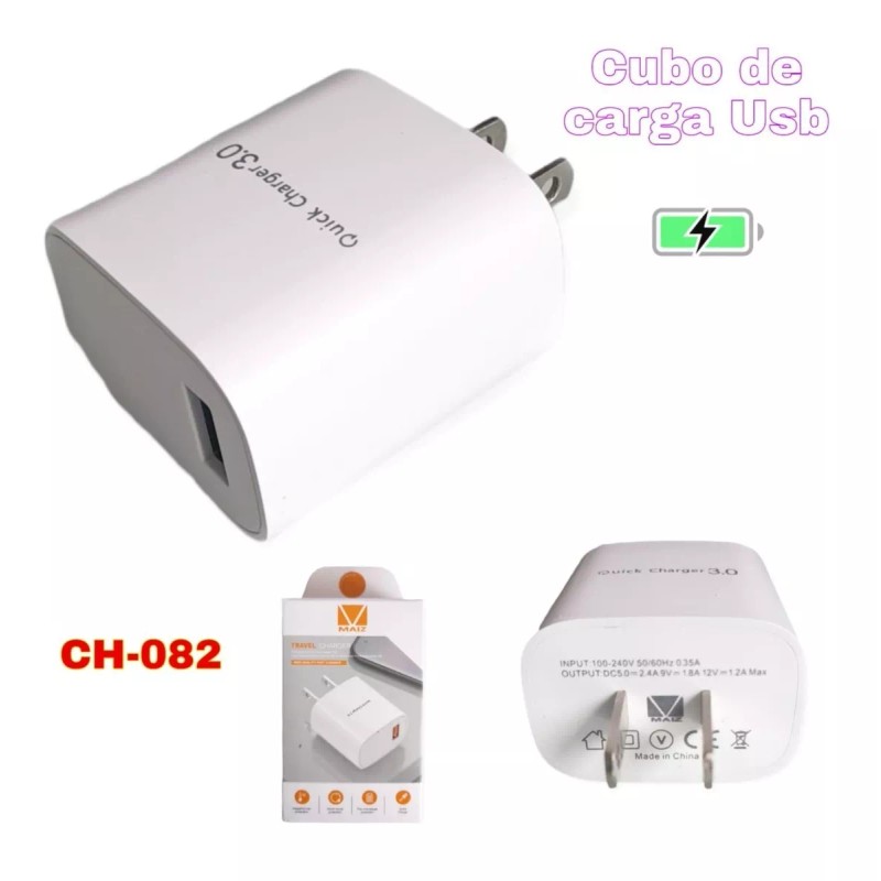 Maíz Cubo Cargador Usb De Pared, Ch-082