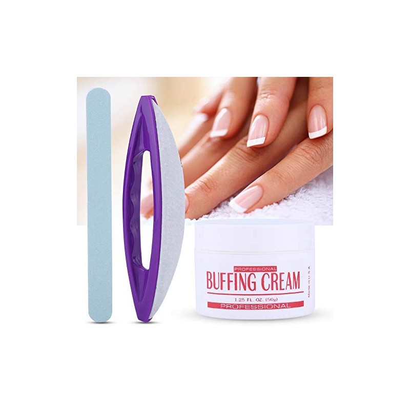 3 Unids Buffer de Uñas Profesional - Crema Pulidora para