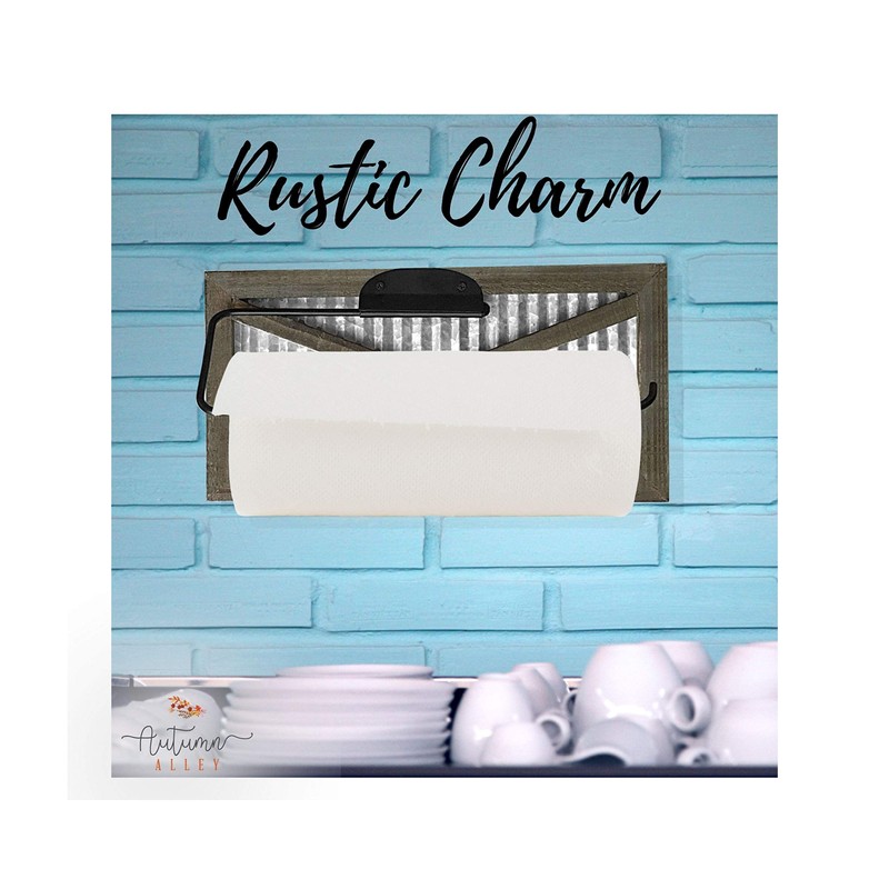 Autumn Alley Rustic Barn Door Paper Towel Holder - Country