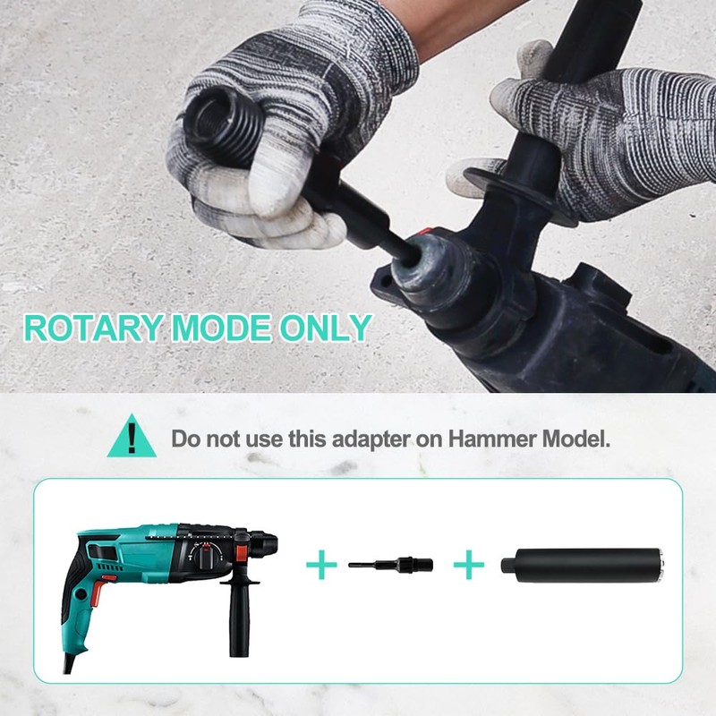 LEKOMESH Core Drill Bit Adapter - 1-1/4“UNC Thread Male to