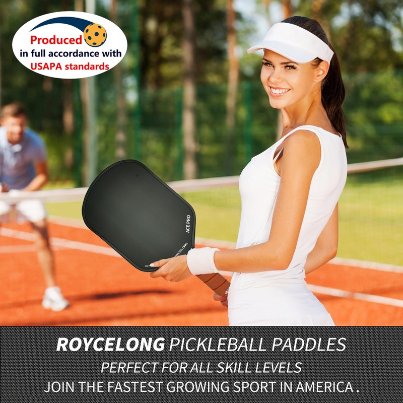 ROYCELONG Pickleball Paddles Pickleball Rackets T700 Carbon Fiber Surface Pickle