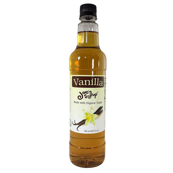 Joe’s Syrup, Organic Sugar, All Natural Vanilla Flavor, 750 ml