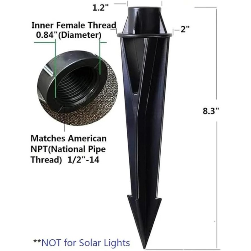 Arrownine Lighting Ground Light Spikes Stakes Replacement,1/
