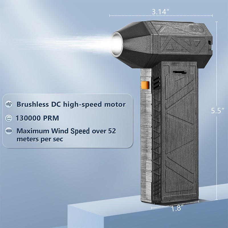Mini Jet Fan 52m/s Violent Fan 130000 RPM Rechargeable Powerful
