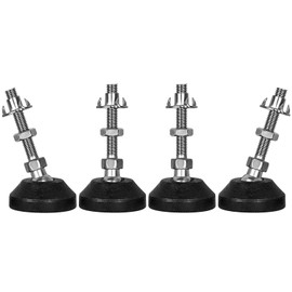 SHUIOG Set of 4 Adjustable Foot M8 x 50 mm Adjustment Screw, Furniture Foot Base Foot Can Carry Adjustable Feet Adjusting Screw Adjusting Plate Adjustable Foot Maximum 20° Tilt (4 Pieces M8 x 50 mm x