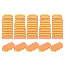 sourcing map 20pcs Mini Nail Buffers, 100/180 Grit Nail Sanding Blocks, Nail Buffing Polishing Blocks Professional Nail Polisher Set for Acrylic and Natural Nails, Orange Yellow