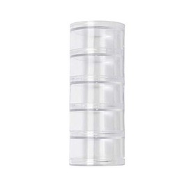Glorex 5 2001 47 Storage Box with 5 Round Compartments Transparent Plastic Each Approx. 5 x 3 cm