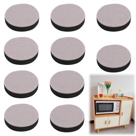 10 Stück Möbelerhöhung Selbstklebend, Rutschfest, Betthöher, Tischerhöhung, Sofaerhöher, Möbelerhöher, 6.5 cm im Durchmesser, Fügt 1.5 cm Höhe zu Möbelfüße, Mit Filzunterlage für Tische, Sofas, Stühle