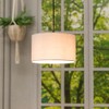 MiniSun | Small Modern Grey Fabric Drum Light Shades |