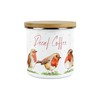 Purely Home English Robins Decaf Coffee Canister - White Metal