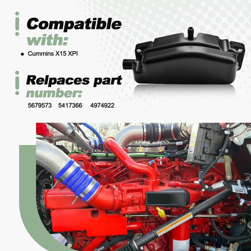 Crankcase Vent Breather Oil Separator Compatible with Cummins X15 XPI