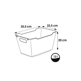 keeeper 12 Litre Textured Storage Box Lotta Nordic Pink
