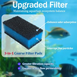 NEWKE 4 Sets of Three-Stage Filtration Filter for AquaClear 50 Power Filter