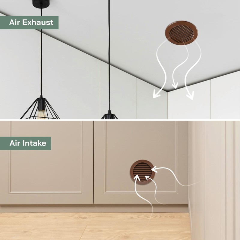 Vent Systems 4'' Inch Brown Soffit Vent Cover - Round
