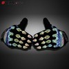 QEPAE Reflective Cycling Gloves Sports Gel Gloves (Black, M)