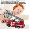 1:50 Ladder Fire Truck Alloy Model 180° Rotating Table Fire