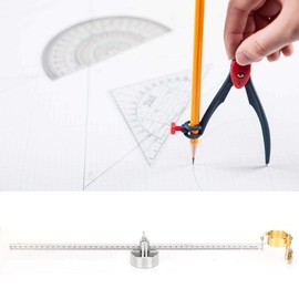 Guide Wheel Cutting Compass,Adjustable Cutting Torch Circle Compass Cutting Roller Magnetic Guide Wheel for P80,Designed with Ruler Small Size