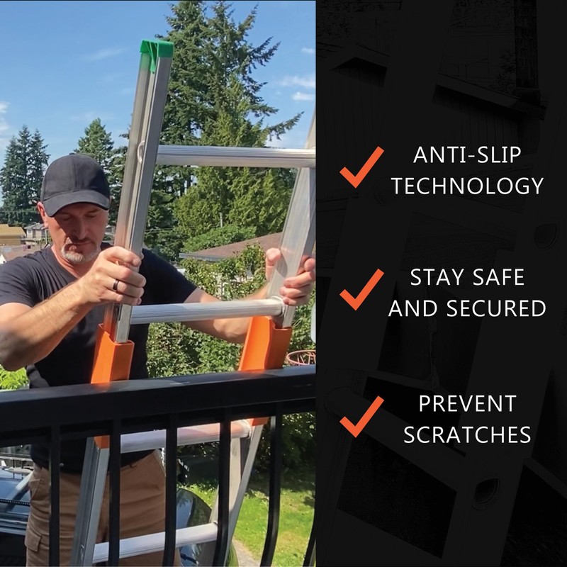 Ladder Stabilizer for Gutters & Roof, Fits Most Ladders, Anti-Slip,