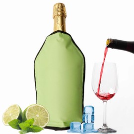 Wine Cooler Sleeve with Protector Instant Cooling and Keeps Your Drink Cold Keep Cool and Chill Champagne Wine (1PCS Green)