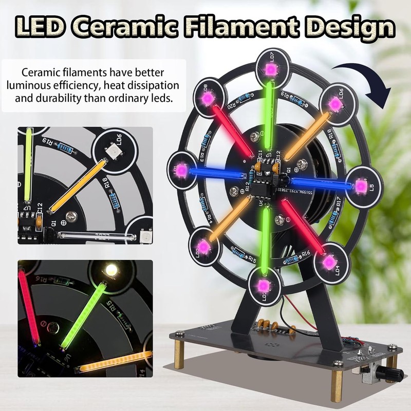 STEM Soldering Practice Kit - DIY Rotating Ferris Wheel Solder