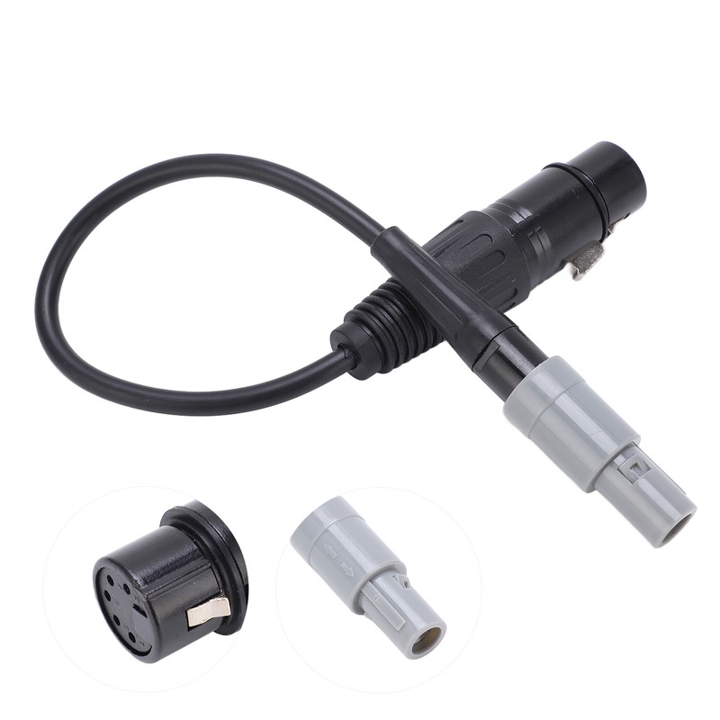Aviation Headset Adapter 6pin LEMO to 5pin XLR High Density