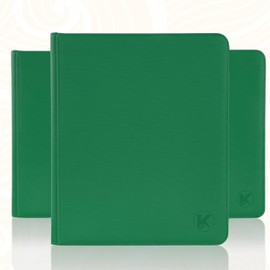 KUOOKING Toploader Binder - Holds 288+ Top Loaders for Cards, 9 Pocket Top Loader Binders with Sleeves for 3" x 4" Rigid Card Holders for YugiOh, Baseball, Football and other Sports Cards (Green)