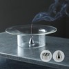 Anoverite Stylish Glass Incense Burner, Ash Spill Proof Interior Glass
