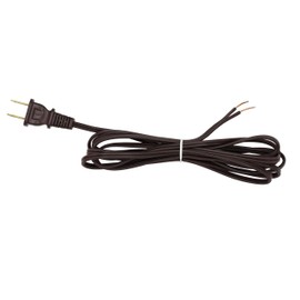 Creative Hobbies Brown Lamp Cord - 12 Foot Long, SPT-1, 18 Gauge, UL Listed Power Cord for Floor Lamp Repair or Replacement