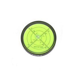 2.5X0.55 Inch Horizontal Bubble Level Precision Bulls-eye Circular Bubble Level pool table level（ Black）
