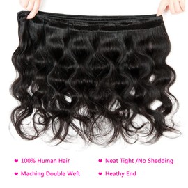 Selina Hair 24 24 24 Inch Brazilian Body Wave Bundles Human Hair Bundles 3 Bundles 300g Remy Hair Unprocessed Human Hair Weave Hair Bundles Natural Black Color (24 24 24Inch, Body Wave)