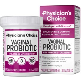 Vaginal Probiotic for Women – Supports Odor Control, pH Balance & Feminine Health – With Cranberry & Prebiotics for Daily Wellness